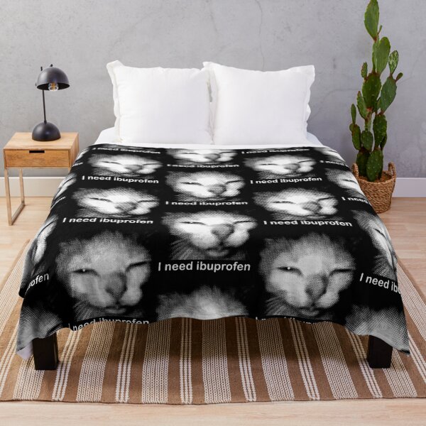 Item preview, I Need Ibuprofen Funny Vintage Graphic Cat designed and sold by OldSchoolCubak.