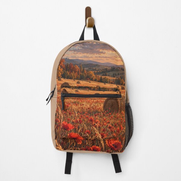 Item preview, Golden Poppy Fields – Autumn Countryside Sunset designed and sold by H-Tsvetkova.