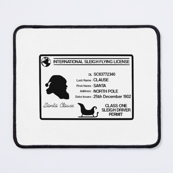Item preview, Santa Clause Driving License designed and sold by Hased-fghrton.
