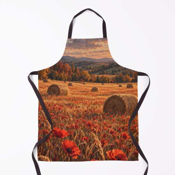 Item preview, Golden Poppy Fields – Autumn Countryside Sunset designed and sold by H-Tsvetkova.