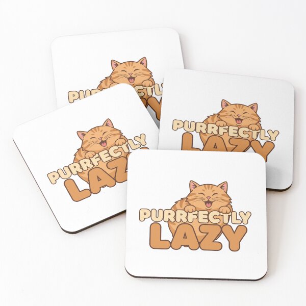 Item preview, Purrfectly Lazy Cute Orange Cat Coffee Funny Kitten designed and sold by MascotFoundry.