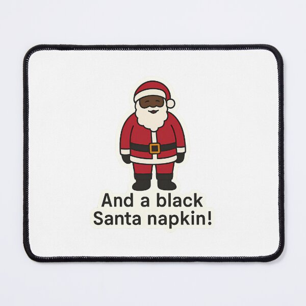 Item preview, And A Black Santa Napkin designed and sold by Level3Visualsd.