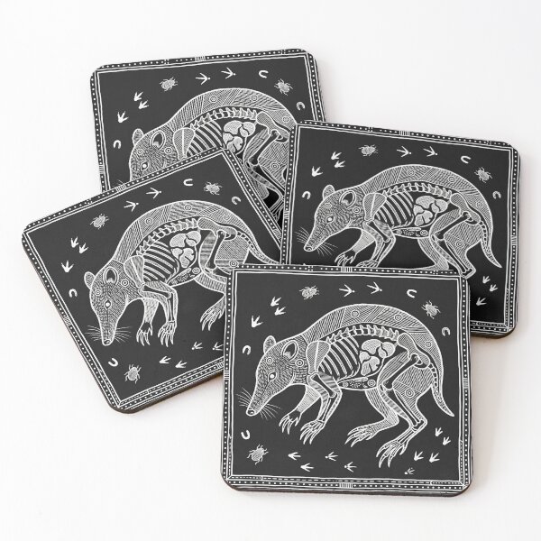 Item preview, The Backward Excavator: Vintage Northern Brown Bandicoot Linocut Print designed and sold by FreiherrPK.