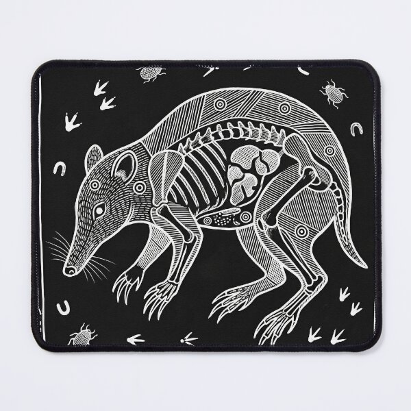 Item preview, The Backward Excavator: Vintage Northern Brown Bandicoot Linocut Print designed and sold by FreiherrPK.