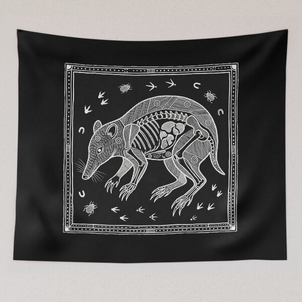 Item preview, The Backward Excavator: Vintage Northern Brown Bandicoot Linocut Print designed and sold by FreiherrPK.