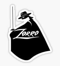 Zorro Black and white Sticker