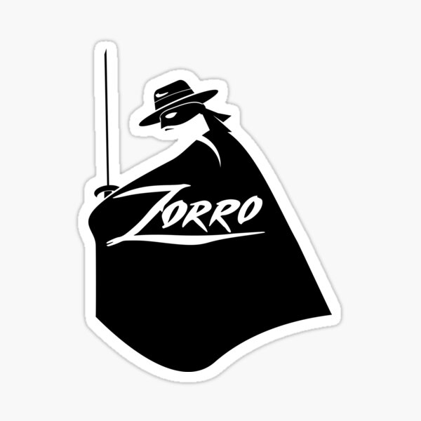 Zorro Black and white Sticker