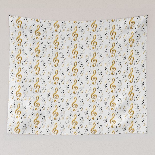 Item preview, Golden Treble Clef Music Notes Design | Elegant Musician Gift | Classical Music Art For Teacher designed and sold by StyxIND.