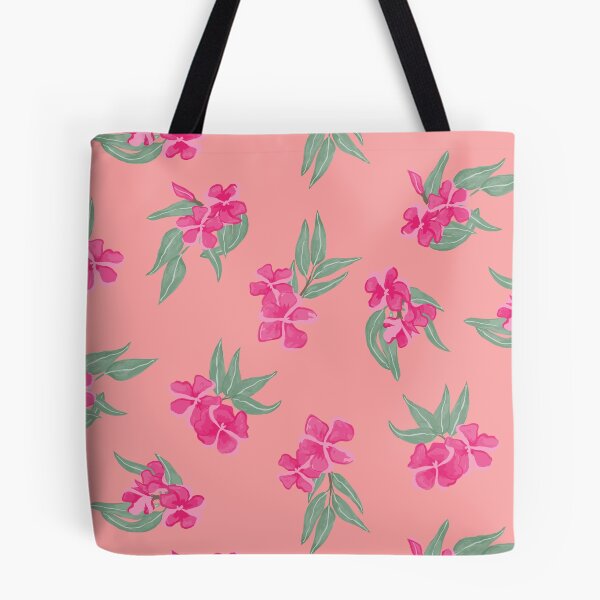 Item preview, tossed oleander - toxic summer - orange dark pink designed and sold by Stephanie Fiona Design.