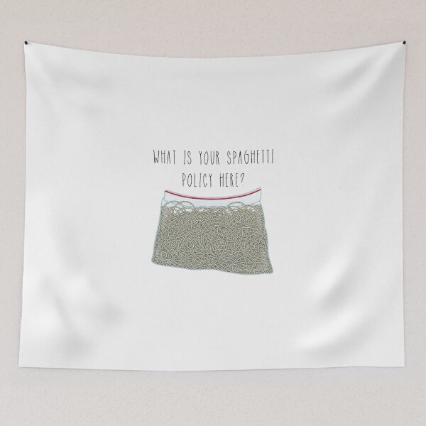 Item preview, Funny What Is Your Spaghetti Policy Sticker designed and sold by BriceLapres.
