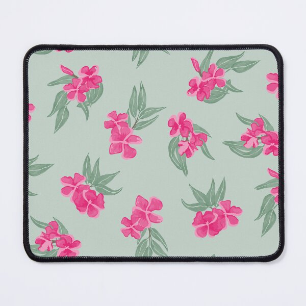 Item preview, tossed oleander - toxic summer - mint dark pink designed and sold by Stephanie Fiona Design.
