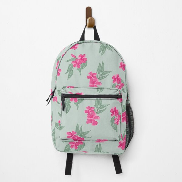 Item preview, tossed oleander - toxic summer - mint dark pink designed and sold by Stephanie Fiona Design.