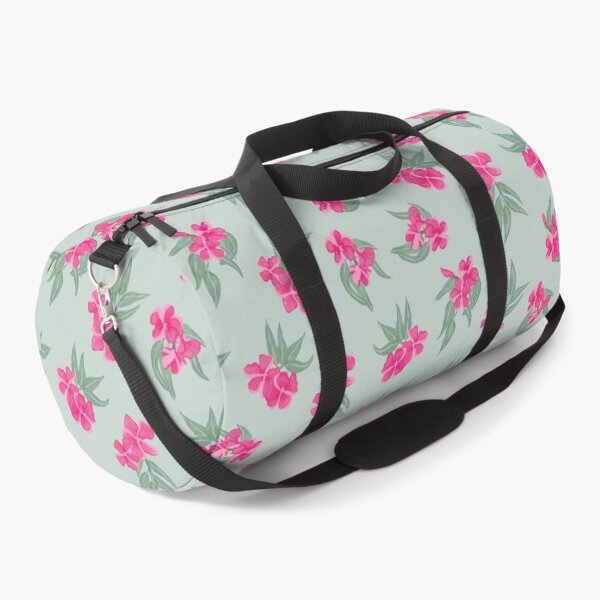 Item preview, tossed oleander - toxic summer - mint dark pink designed and sold by Stephanie Fiona Design.