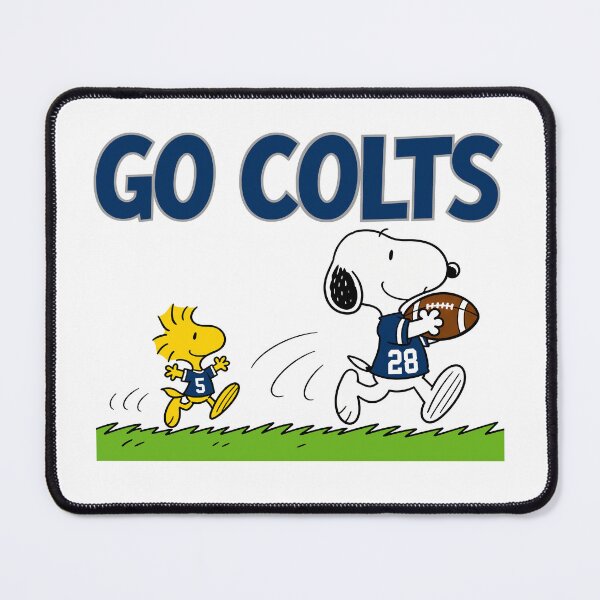 Item preview, Snoopy & Woodstock Indianapolis Colts Football Retro F433 designed and sold by GLUVY-THEME.
