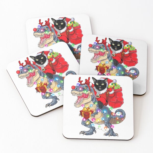 Item preview, Cat Riding A Dinosaur T Rex Christmas Gifts designed and sold by Level3Visualsd.