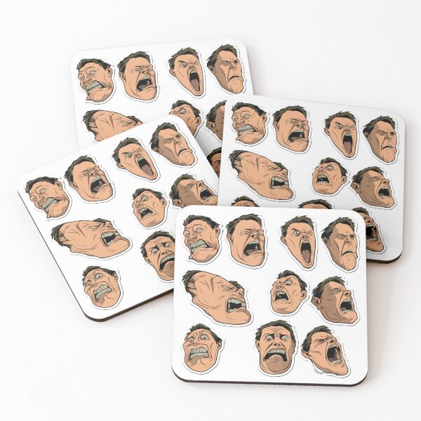 Item preview, Exaggerated Screaming Faces Cartoon Expression designed and sold by NicolasGlowArt.