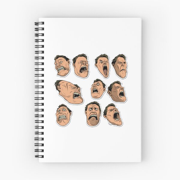 Item preview, Exaggerated Screaming Faces Cartoon Expression designed and sold by NicolasGlowArt.