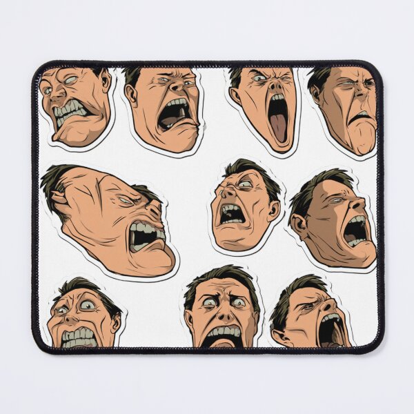 Item preview, Exaggerated Screaming Faces Cartoon Expression designed and sold by NicolasGlowArt.