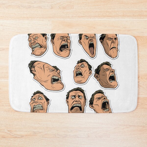 Item preview, Exaggerated Screaming Faces Cartoon Expression designed and sold by NicolasGlowArt.