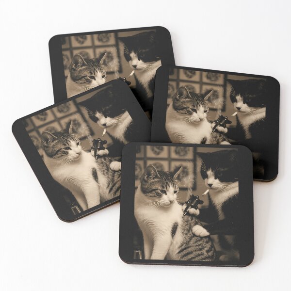 Item preview, Retro Cat Tattoo Meme designed and sold by OldSchoolCubak.