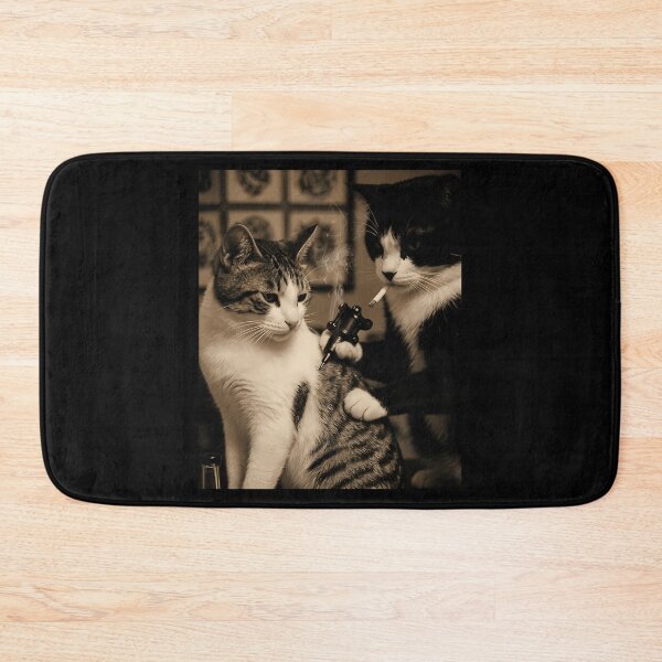 Item preview, Retro Cat Tattoo Meme designed and sold by OldSchoolCubak.