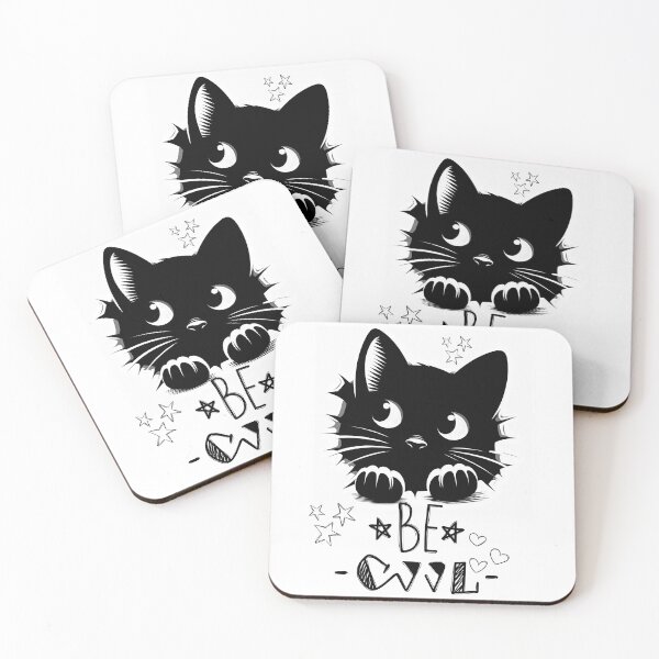 Item preview, Be Cool Cat – Minimalist Black Cat Face Aesthetic designed and sold by SoftLifeClub.