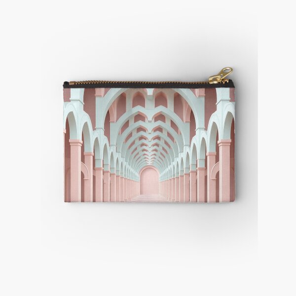 Item preview, Surreal Infinite Pastel Pink Archway Tunnel Architecture designed and sold by IntelliMindDesigns.
