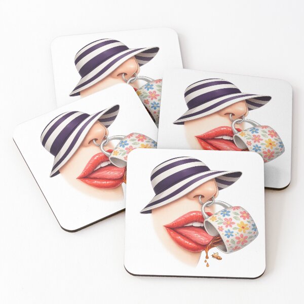 Item preview, Surreal Coffee Vision – Lips & Hat designed and sold by simplehcity.
