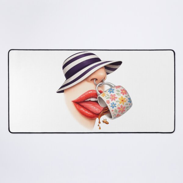 Item preview, Surreal Coffee Vision – Lips & Hat designed and sold by simplehcity.