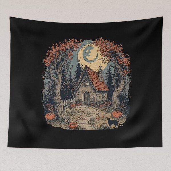 Item preview, Vintage Storybook Witch Cottage designed and sold by ChicTrendz.
