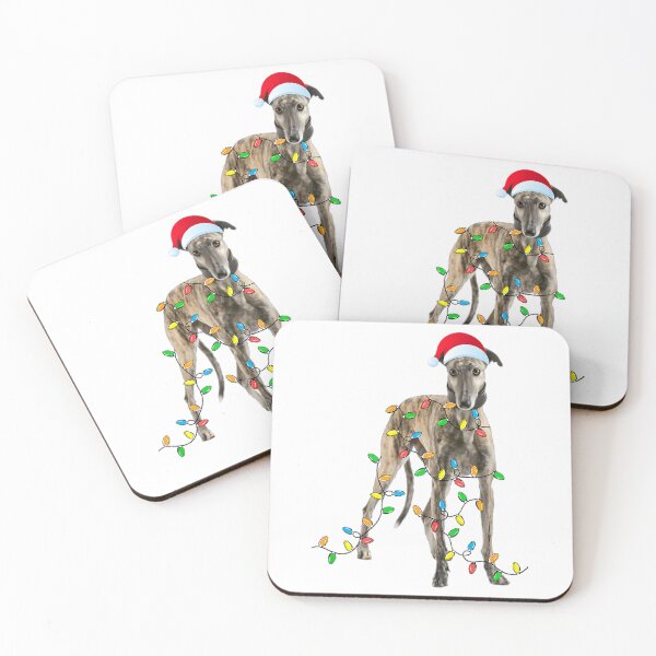 Item preview, Christmas Greyhound Gift Greyhound Funny Santa Hat Xmas designed and sold by Level3Visualsd.
