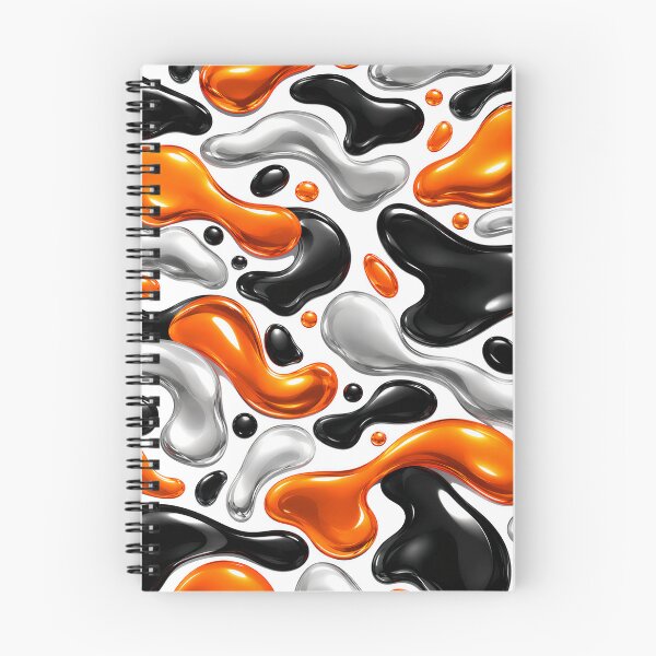 Item preview, Liquid Motion A Dance Of Black Orange And Silver designed and sold by KLERIKSTORE.