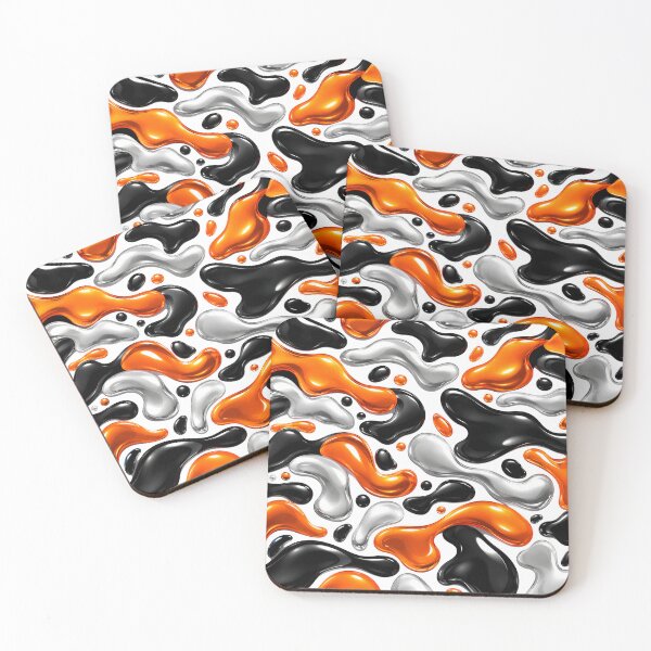 Item preview, Liquid Motion A Dance Of Black Orange And Silver designed and sold by KLERIKSTORE.