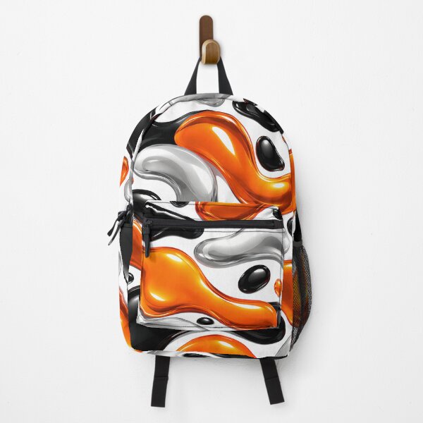 Item preview, Liquid Motion A Dance Of Black Orange And Silver designed and sold by KLERIKSTORE.