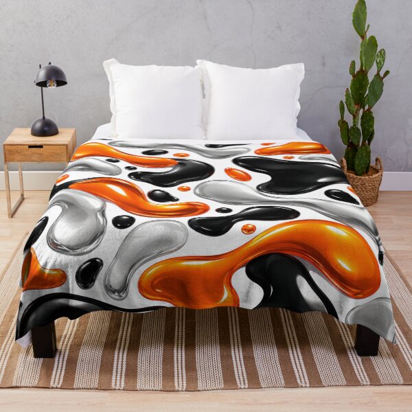 Item preview, Liquid Motion A Dance Of Black Orange And Silver designed and sold by KLERIKSTORE.