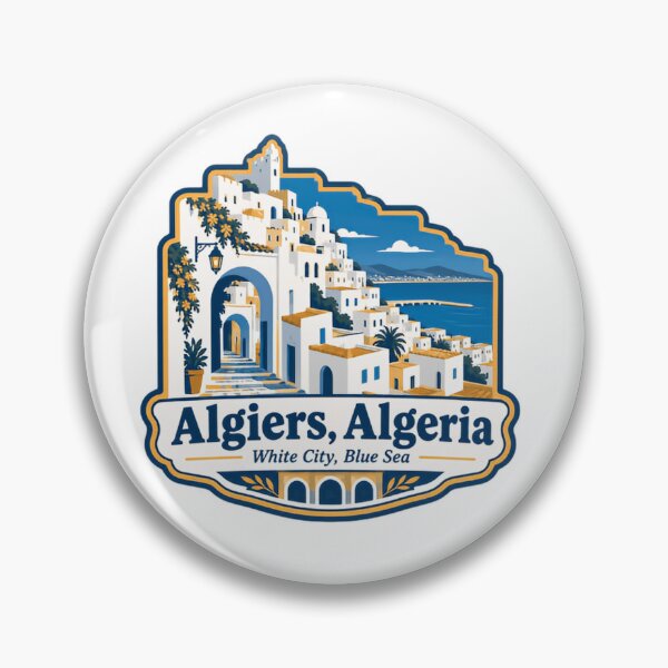Item preview, Algiers Algeria White City Blue Sea Travel Souvenir designed and sold by Simsimah26Parks.
