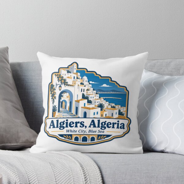 Item preview, Algiers Algeria White City Blue Sea Travel Souvenir designed and sold by Simsimah26Parks.