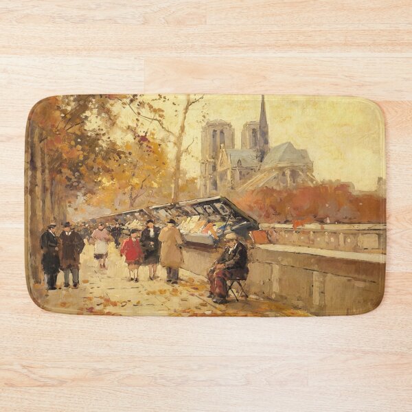 Item preview, booksellers along the seine notre dame view  by Edouard cortès - Edouard cortès artwork designed and sold by namikikkik.