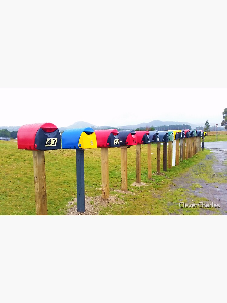 "Rural Letterboxes Kinloch, Taupo, NZ" Sticker by CleverCharles
