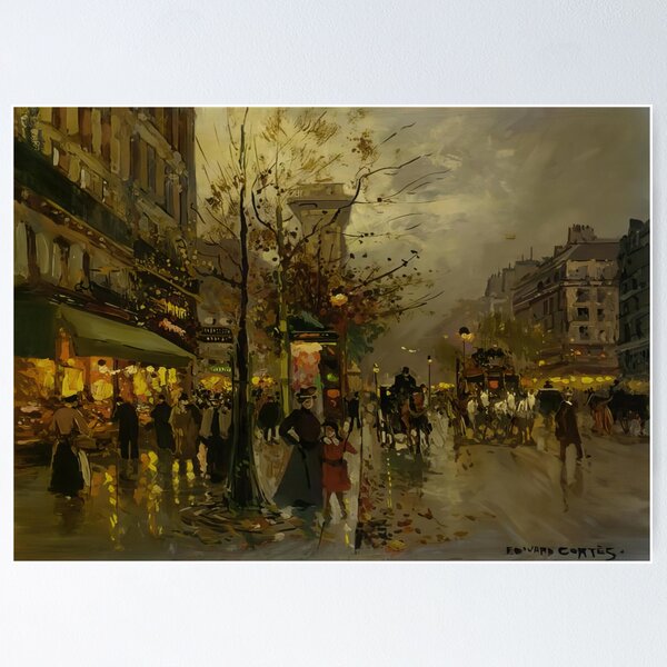 Item preview, boulevard a paris  by Edouard cortès - Edouard cortès artwork designed and sold by namikikkik.