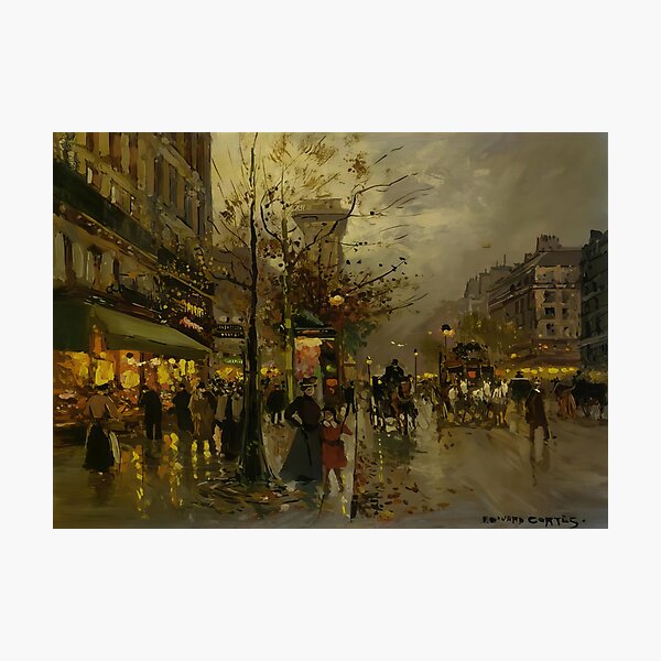 Item preview, boulevard a paris  by Edouard cortès - Edouard cortès artwork designed and sold by namikikkik.