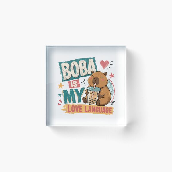 Item preview, Capybara Boba Is My Love Language Bubble Tea Rodent Lover Gift designed and sold by SkeletonsDanger.