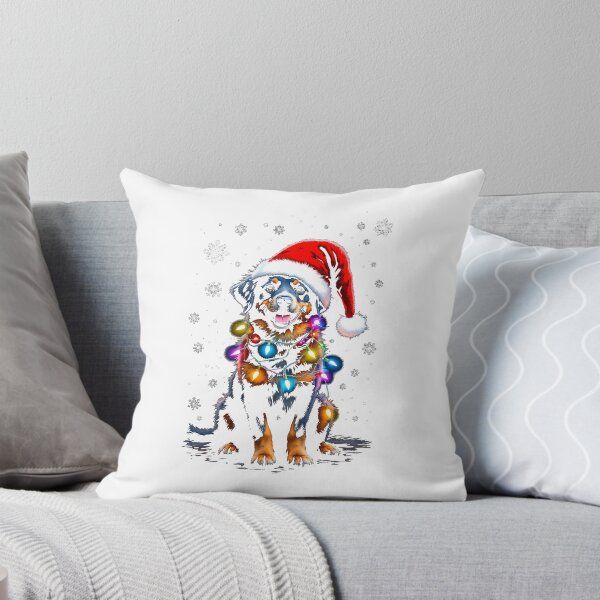 Item preview, Festive Rottweiler with Christmas Lights designed and sold by KathrinEgger.