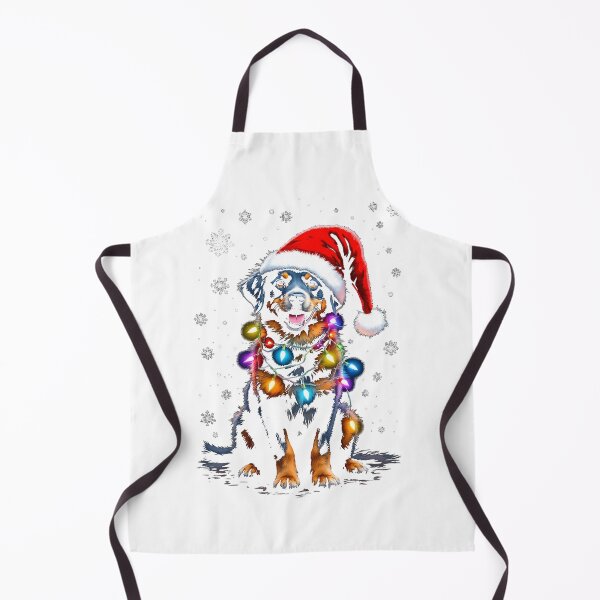Item preview, Festive Rottweiler with Christmas Lights designed and sold by KathrinEgger.