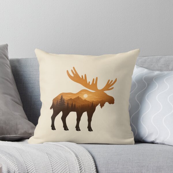 Item preview, Mountain Moose Sunset - Rustic Wilderness Sihouette designed and sold by zibziby.