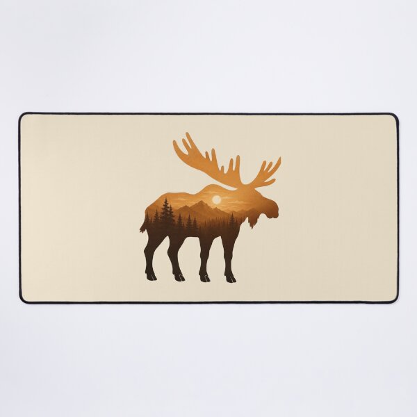 Item preview, Mountain Moose Sunset - Rustic Wilderness Sihouette designed and sold by zibziby.