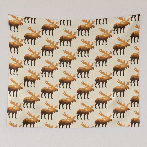 Item preview, Mountain Moose Sunset - Rustic Wilderness Sihouette designed and sold by zibziby.
