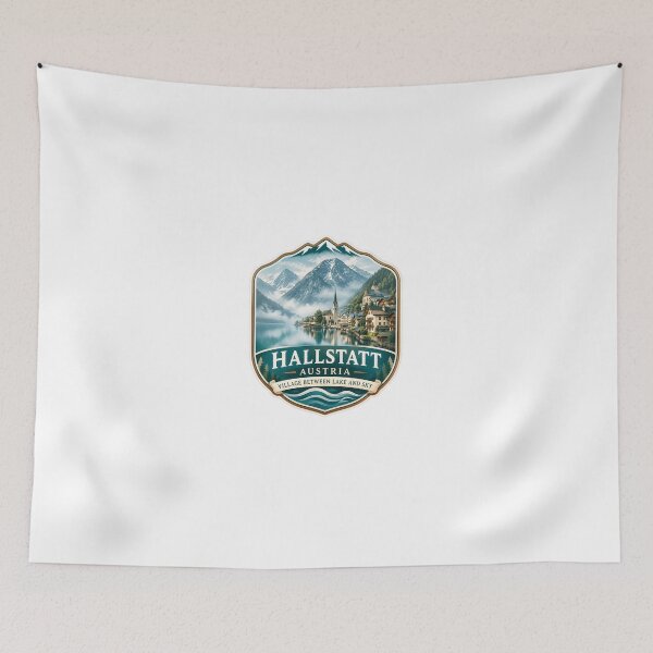 Item preview, Hallstatt Austria Village Between Lake And Sky Austrian Travel Souvenir designed and sold by Simsimah26Parks.