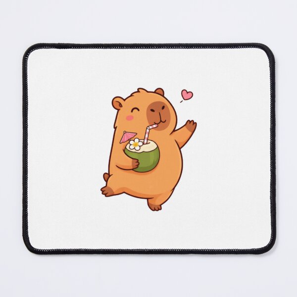 Item preview, Capybara Holding Coconut Drink Cute Animal Lover Tropical Summer designed and sold by JonesFlora2025.