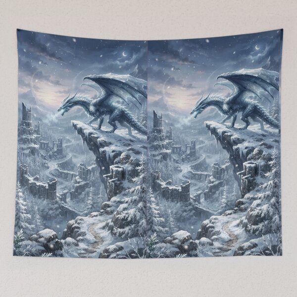 Item preview, solitude ice dragon (no border) designed and sold by Crimsonmerchant.